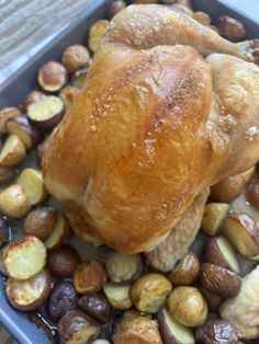 PERFECTLY ROASTED CHICKEN WITH GRAVY — Wrens Recipes Chicken With Gravy, Bbq Hacks, Gf Flour, High Protein Breakfast, Baby Potatoes, Crispy Potatoes, Protein Breakfast, Breakfast Dessert, Chicken Stock