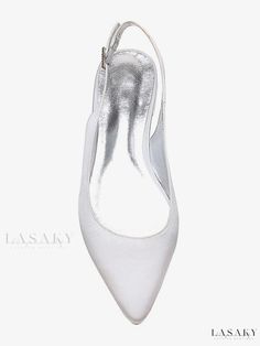 Lasaky - Exquisite Womens Slingback Wedding Shoes - Flawless Elegance for your Special Day Elegant Low Heel Slingback Pumps For Wedding, Elegant Low Heel Slingback Sandals For Wedding, Silver Open Toe Slingback Pumps For Wedding, Wedding Slingback Sandals With Removable Insole, White Low Heel Slingback Pumps For Wedding, Wedding Slingback Pumps With Heel Strap, Elegant Wedding Slingback Sandals With Heel Strap, Wedding Slingback Sandals With Ankle Strap, Silver Slingback Pumps For Wedding With Heel Strap