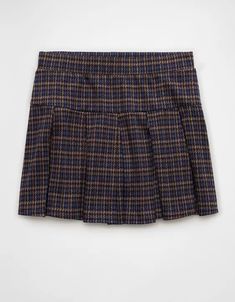 AE Pleated It Knit Plaid Skort Autumn Plaid Skirt, Plaid Pleated Skirt Outfit, Knit Plaid, Pleaded Skirt, Plaid Skort, Pleated Skirt Outfit, Ideal Closet, White Jeans Men, Athletic Fit Jeans