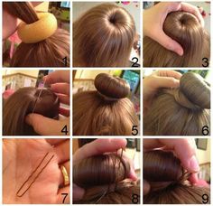 Love it. Tutorial Chignon, Diy Hair Bun, Virus Shawl, Donut Bun Hairstyles, Mohair Shawl, Diy Updo, Ballet Hairstyles, Hair Donut, Ballet Bun