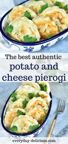 the best authentic potato and cheese piergi recipe is in this easy to make dish