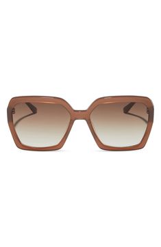 Sleek square frames define retro-inspired sunglasses with full-coverage protection and statement-making potential. 57mm lens width; 19mm bridge width; 140mm temple length 100% UV protection CR-39 lenses Acetate Imported DIFF Eyewear participates in give-back initiatives that provide reading glasses to those in need Brown Square Frame Shield Sunglasses With Polarized Lenses, Brown Shield Sunglasses With Polarized Lenses And Square Frame, Classic Brown Rectangular Shield Sunglasses, Brown Rectangular Shield Sunglasses With Uva Protection, Brown Rectangular Shield Sunglasses With Uv Protection, Brown Rectangular Aviator Sunglasses With Polarized Lenses, Brown Sunglasses With Uv Protection For Square Face, Brown Square Sunglasses With Uv Protection, Brown Sunglasses With Mirrored Lenses For Square Face