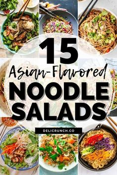 These recipes either use Soba, udon, ramen, Chang's fried noodle, glass noodles, wheat or rice noodles. Add any seasonal vegetables and simple dressing - tangy, peanut, spicy, miso, sesame, honey or soy! A collection of invigorating noodle salad recipes that uses Asian type of noodles as the main ingredient along with Asian-inspired dressings. Not to be confused with pasta salads! Vietnamese Noodle Salad Recipes, Raman Noodle Salad, Asian Pasta Salad Recipes, Rice Noodle Salad Recipes, Udon Ramen, Vietnamese Salad