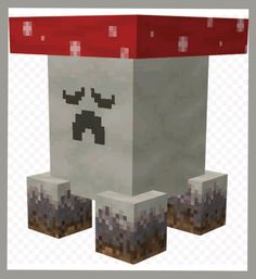 an image of a minecraft block with a face on it's head and two blocks in the foreground