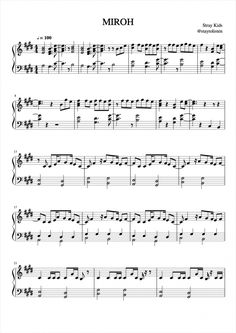 sheet music with the words mikoh on it