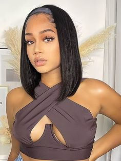 Hair Name: Headband Wig Hair Style: Straight Hair Length: 8-30 inch Wig Weight: 200-320g/Wig (Depending on Lengths and Density) Color: Natural Black Density: 180% Cap Size: Medium, about 22.5inches Quality: 100% Virgin Human Hair Last for One More Year Hairline Headband Shipment: DHL, FedEx, or UPS 5-7 business days. •Quick & Easy: guleless wig, Zero Skill is needed for Install •Soft & Smooth, Manageable & Comfortable •Easy to maintain and beginner-friendly •Soft & Smooth virgin hair that's Easy Amber Hair, Brazilian Straight Human Hair, Headband Wig, Beautiful Wigs, Straight Bob, Hair Laid, Headband Wigs, Hair Texture, Brazilian Virgin Hair