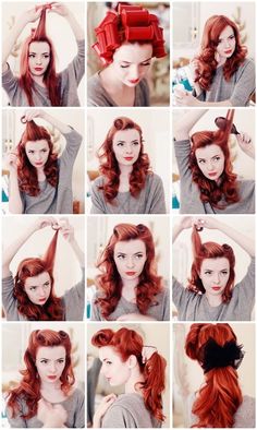 Retro Ponytail, Pinup Hair Tutorial, Retro Hairstyles Tutorial, Vintage Hairstyles Tutorial