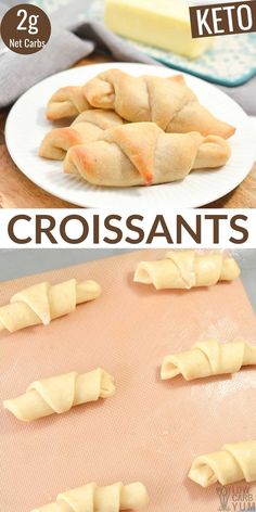 the process for making croissants is shown