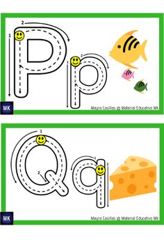 the letter q is for q and p is for fish with cheese on it,