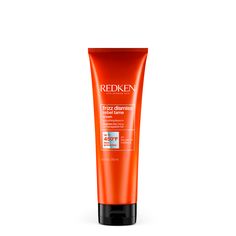 Prescribed for frizz protection, the sodium chloride and sulfate-free Redken Frizz Dismiss Rebel Tame cream is a multi-benefit, anti-frizz, heat-protectant leave-in conditioner. Formulated with Redken's Smoothing Complex containing Babassu Oil that works to moisturize, detangle, and protect hair from frizz while providing enhanced smoothness, frizz control, and up to 450-degree heat protection. BENEFITS • Frizz-fighting for all hair types • Multi-benefit smoothing cream for all hair types • Hydr Redken Frizz Dismiss, Anti Frizz Hair, Redken Hair Products, Babassu Oil, Unruly Hair, Hair Frizz, Hydrate Hair, Frizz Control, Frizzy Hair