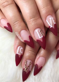 LOVE valentines day nail art. valentines nail design ideas. Arrow Nails, Valentine Nail, Valentine Nail Art, February Nails, Heart Nail Art, Inspired Nails, Nails Short