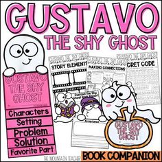 the book cover for gustavo the shy ghost