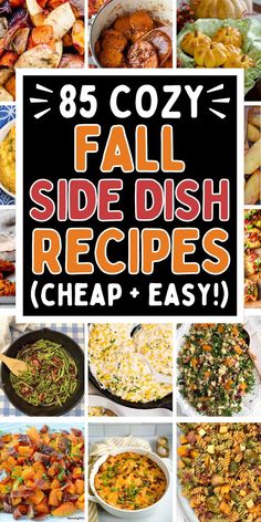 The best easy fall side dishes for a crowd, including butternut squash, sweet potato, and vegetable side dish recipes for a fall dinner party, bbq cookout, potluck, tailgate, or Thanksgiving dinner. Fall Side Dishes Party, Side Dishes Party, Side Dishes Fall, Side Dishes For Fall, Side Dishes Crockpot, Fall Vegetable Side Dishes, Vegetable Crockpot Recipes, Fall Side Dishes