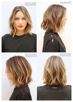 Tousled Hair, Fesyen Rambut, Penteado Cabelo Curto, Layered Haircuts, Layered Hair, Bobs Haircuts, Shoulder Length, Textured Hair, Wavy Hair