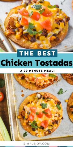 the best chicken tostadas in minutes or less are so delicious and easy to make