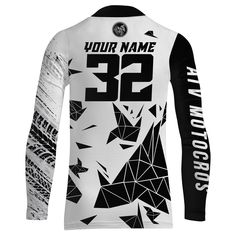 Specially designed for proud bikers. Let's wear this awesome jersey shirt and be bold. PERSONALIZED RIDING JERSEY: This super cool shirt is exactly what all bikers are looking for. Add your name/number to make it a unique one that bears your own imprints. UPF 30+ SPF PROTECTION: Be confident on your ride with this protective jersey from harmful UVA/UVB rays. UNISEX ADULTS & KIDS: Our riding jerseys are all ideal for men, women & youth bikers. Check the size chart to find your fitted size. COMFOR Custom Dirt Bike, Atv Motocross, Motocross Shirts, Racing Jersey, Motocross Jersey, Dirt Bike Racing, Motocross Riders, Uv Shirt, Bike Racing