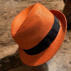 Brand New, Never Worn, Boys Orange Hat That Could Be Worn Any Season. Super Sharp Good For Ages 5-8 Size Medium Casual Orange Sun Hat For Vacation, Casual Adjustable Orange Sun Hat, Casual Orange Adjustable Sun Hat, Orange Adjustable Summer Hat, Adjustable Orange Summer Hat, Casual Orange Beach Hat, Casual Orange Summer Hat, Orange Vacation Hat, One Size Fits Most, Casual Orange Bucket Sun Hat