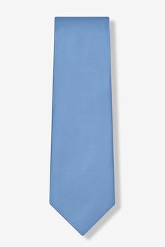 Cornflower Blue Tie by Elite Solid Classic Light Blue Formal Ties, Blue Standard Tie For Formal Occasions, Classic Suit And Tie Accessories With Satin Finish, Classic Solid Suit And Tie Accessories With Satin Finish, Classic Blue Standard Tie, Classic Blue Neckwear For Black Tie Events, Solid Color Satin Finish Ties For Semi-formal Occasions, Semi-formal Solid Color Satin Finish Ties, Semi-formal Solid Satin Finish Ties