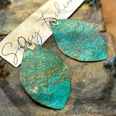 Brand New Silpada W3071 Patina Brass Green Cayman Earrings W3071 .925 Sterling Silver Striking Look And Style In These Large, Lightweight Earrings. They Measure Approx. 1 1/2" Width X 2 3/4" Length. On French Wires. Brass, .925 Sterling Silver Metal Etching, Silpada Jewelry, Lightweight Earrings, French Wire, Light Weight Earrings, Earrings Color, Etching, Making Ideas, Patina