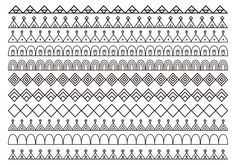 a set of decorative borders and dividers