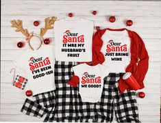 Dear Santa Group Shirts,Dear Santa Shirts,Family Christmas Shirt,Christmas Shirts,Family Shirts,Dear Santa Family Shirts,Santa Custom Shirts Order Processing: Your order will be processed within 1 business day, excluding holidays. Shipping times vary depending on the method you choose and your location. For faster delivery, consider upgrading your shipping option at checkout. * Custom-Made Items: Since each item is crafted specifically for you, we cannot accept returns or exchanges unless the it Dear Santa Quotes, Dear Santa Funny, Christmas Quote Shirts, Quotes Shirt, Santa Sweatshirt, Christmas Party Shirts, Christmas Matching, Xmas Tees, Santa Shirt