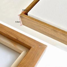 the measurements for a wooden frame are shown