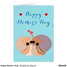 a mother's day card with two snails hugging each other