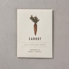 a brochure with an image of a carrot on it's front cover