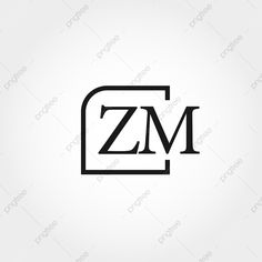 the letter zm is made up of letters that are black and white, but it has