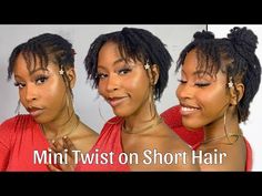 😳 Loc your hair without locking your hair | Fluffy Natural Mini Twist - YouTube Twist Locs, Mini Twists, Locs, Natural Hair, Natural Hair Styles, Twist, Hair, Nature