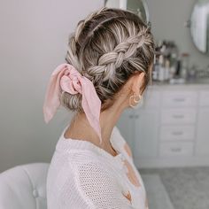 Athletic Hairstyles, Aesthetic Hair, Scrunchie Hairstyles, Trendy Hairstyles, Hair Day