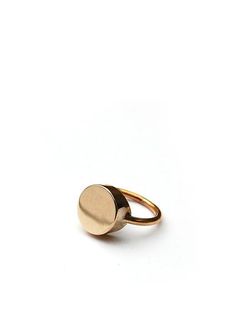 Our take on the classic signet ring, this minimal cast brass ring is an easy wardrobe staple. Available in whole sizes 5-9. Not sure of your ring size? Click here. Our work is made to order, and as such turnaround can take two to three weeks from order placement to shipping. Need it sooner? Please email us prior to pla Everyday Brass Open Ring, Gold Minimalist Dome Ring In Brass, Minimalist Gold Dome Ring In Brass, Everyday Brass Signet Ring, Minimalist Brass Dome Ring For Gift, Minimalist Everyday Stackable Brass Rings, Everyday Brass Midi Rings, Minimalist Rounded Signet Ring For Everyday, Everyday Brass Midi Rings With Open Design