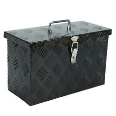 a large black box with metal handles