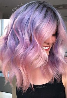 55 Dreamy Lilac Hair Color Ideas in 2022 - Glowsly Lilac Hair Dye, Pink And Purple Hair, Lilac Hair Color, Hair Color Brush, Unicorn Hair Color, Lavender Hair Colors, Dyed Tips, Hair Dye Tips