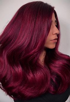 Magenta Hair Dye, Magenta Hair Colors, Maroon Hair, Dyed Tips, Hair Dye Tips