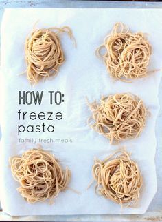 how to freeze pasta on a sheet of parchment paper