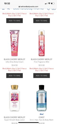 Black Cherry Merlot, Black Cherry, Fragrance Mist, Mix Match, Fragrance