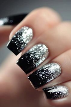 Black Wedding Nails Classy, Wedding Nails Classy, Black Wedding Nails, Nail Nail Designs, Jelly Stickers, Glitter Nail Designs, Matte Nail Colors, Nails Clean