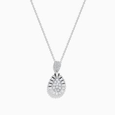 Classique 14K White Gold Diamond Pendant Effy Jewelry, White Gold Diamonds, Diamond Pendant, Gold Diamond, White Gold, Pendant Necklace, Pendant, Gold, White