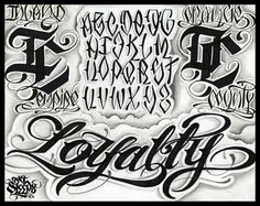 some type of lettering that is black and white with the letters in different languages on it