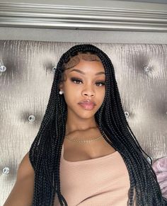 Box Braided Wigs, Cute Box Braids, Side Part Hairstyles, Long Box Braids, Braids Hairstyles Pictures, Cute Box Braids Hairstyles, Braided Wigs