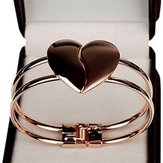 Rose Gold Heart Bracelet Women Wedding jewelry Item Type: BraceletsBracelets Type: Charm BraceletsMetals Type: Rose Gold platedGender: WomenClasp Type: Spring-ring-claspsStyle: TrendyMaterial: MetalShape\pattern: Heartbracelets bangles: charm bracelets for womenSize: about 6*1.1 cm,W*HHeart Size: about 2.7*2.7 cm Bling Gifts, Handmade Leather Jewelry, Heart Bangle Bracelet, Gold Heart Bracelet, Womens Bangles, The Bangles, Bracelet Heart, Gold Plated Bangles, Wristband Bracelet