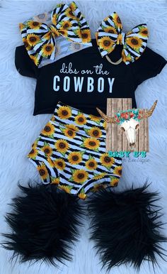 Western Baby Girl Outfits, Dibs On The Cowboy, Southern Boutique, Toddler Ideas