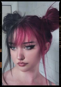 E-Girl Makeup Idea Egirl Hair Dye, Egirl Hair Styles, Egirl Hair Color, Egirl Hairstyle, Egirl Hairstyles, E Girl Hairstyles, Egirl Hair, E Girl Hair, E Girl Makeup