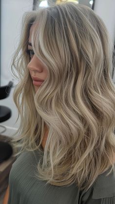 2024's Best Blonde Hair Color Ideas: 30 Stunning Shades You’ll Love Winter Blond Balayage, Blonde With Balayage Highlights, Natural Blonde With Dimension, Platinum Blonde On Brown Hair, Dusky Blonde Hair, Ask Blonde Balayage, Natural Blonde With Balayage, Scattered Highlights Blondes, Blonde With Contrast