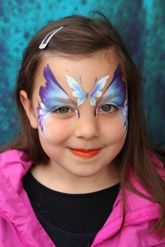 Butterfly Face Painting, Bodysuit Tattoos, Butterfly Face Paint, Face Painting Inspiration, Butterfly Face, Face Paint Ideas