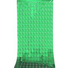 a green plastic bag on a white background