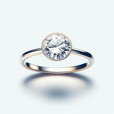 a ring with a diamond on it