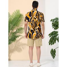 This men's printed shirt features a vibrant pattern that sets it apart from other summer shirts with simple designs. Made from a blend of cotton and polyester, it offers a comfortable wearing experience. The classic fit with breathable fabric and irregular printed pattern in multiple colors is designed to help you create an eye-catching look. Suitable for casual, holiday leisure, travel, beach parties, and daily wear. Multicolor All Over Print Short Sleeve Shirt For Summer, Casual Spring Shirt With Abstract Pattern, Patterned Short Sleeve Shirt With All-over Print For Summer, Patterned Printed Short Sleeve Shirt For Summer, Summer Cotton Camp Shirt With Abstract Print, Summer Patterned Printed Short Sleeve Shirt, Casual Shirt With Abstract Pattern, Cotton Hawaiian Shirt With Abstract Print For Summer, Patterned Summer Hawaiian Button-up Shirt