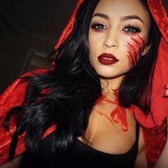 Simple Last Minute Halloween Costumes, Little Red Riding Hood Halloween, Creepy Halloween Costumes, Mascaras Halloween, Stile Casual Chic, Diy Costumes Women, Last Minute Halloween